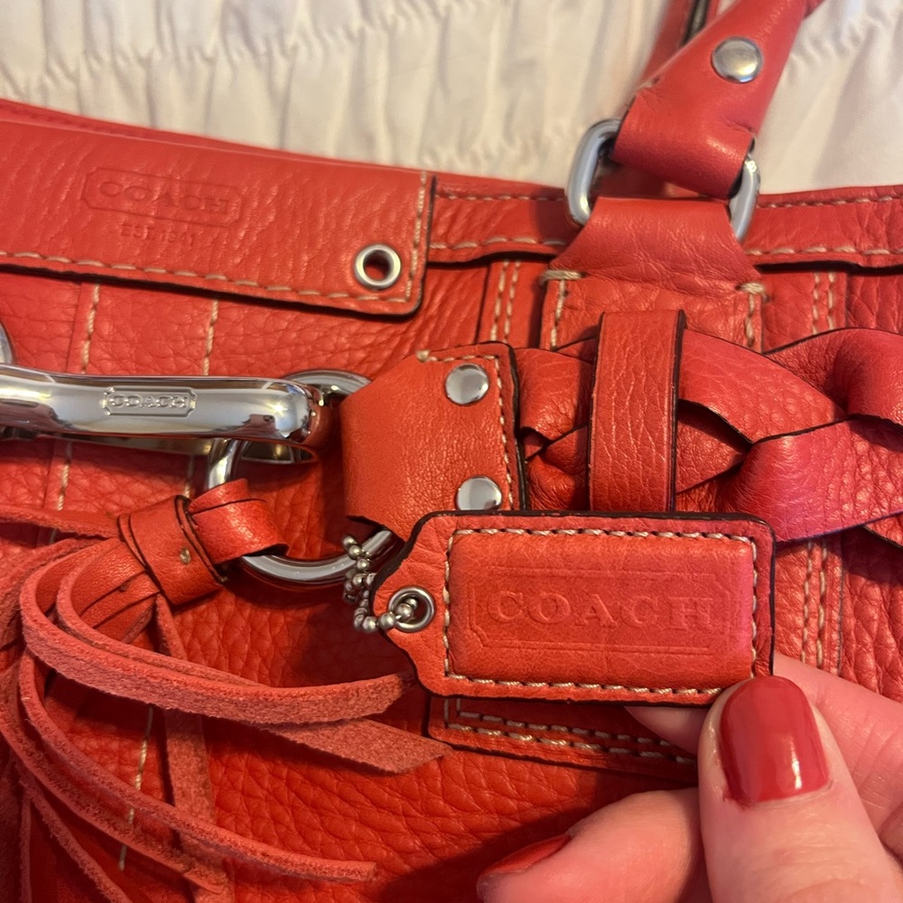 Coach burnt orange leather handbag - Picture 7 of 7